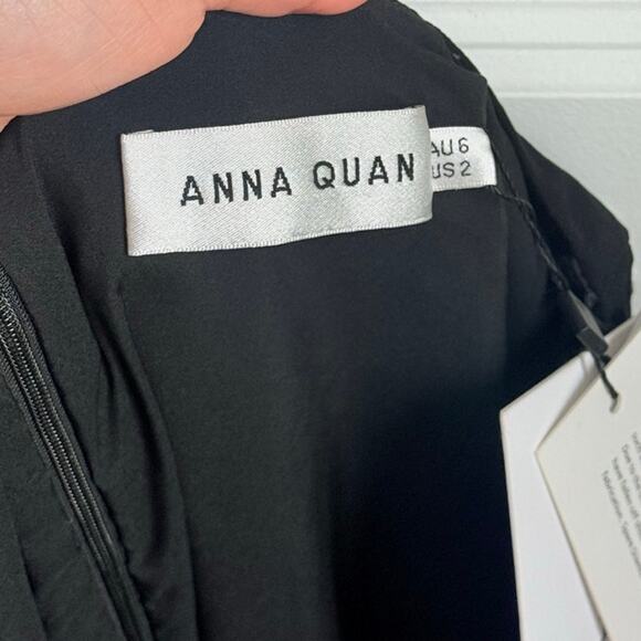 Anna Quan 1480$ Rhinestoneb Embellished Skirt US 2 Fancy Gala Wedding Black‎ Tie - Picture 7 of 8